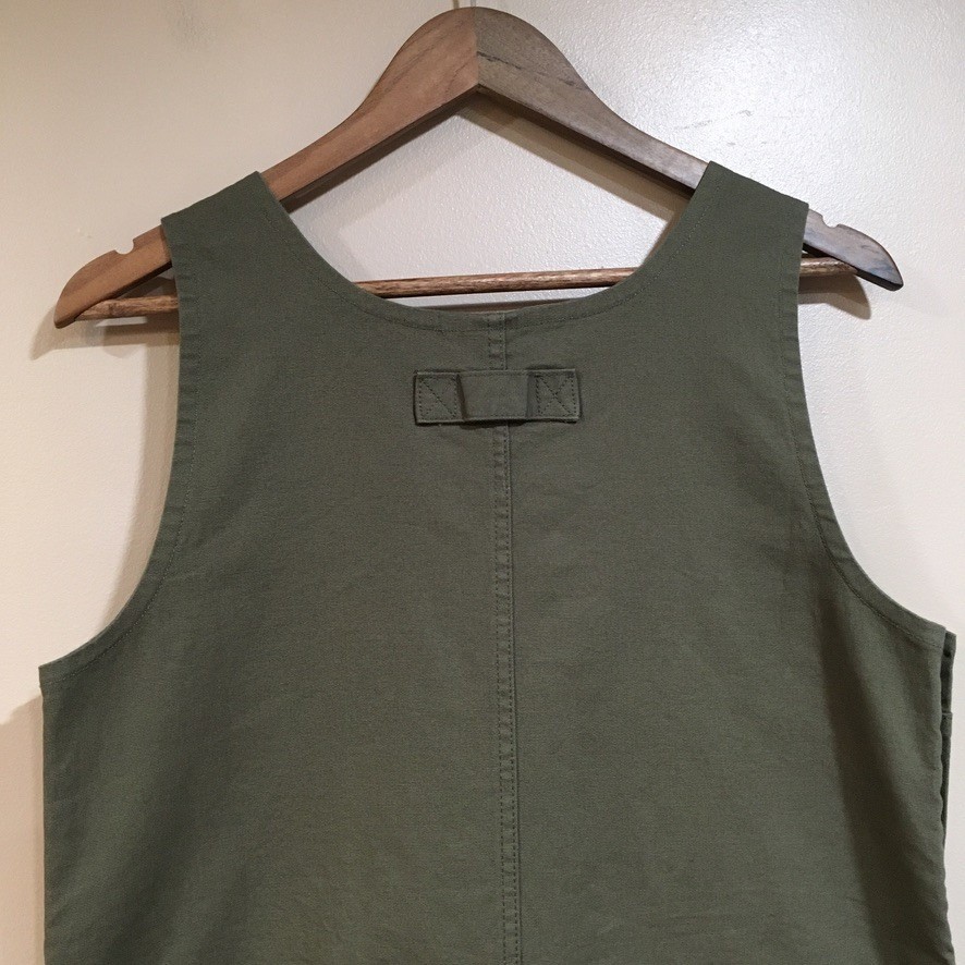 Duluth Trading Flex Fire Hose Apron Dress Womens XS Green Utility Garden Overall