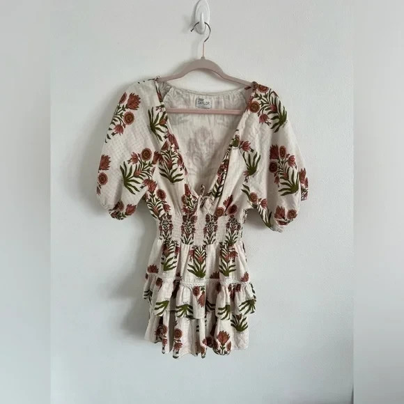 New Saylor Shannan Ruched Romper XS – S