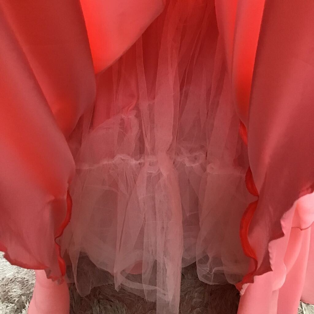 Mac Duggal Womens Ball Gown Coral Pink Ruched Maxi Sweetheart Neck Sleeveless 0