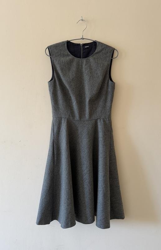 Women Jil Sander Dress Grey Wool 36 #9MGJ