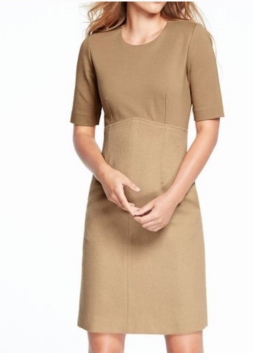 Canvas By Lands End Cashmere Camel Blend Dress Size 6