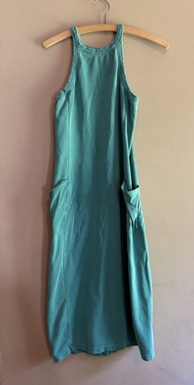BP 96 Cotton/4 Spandex Green Athletic Dress with Pockets Size Small Summer Beach