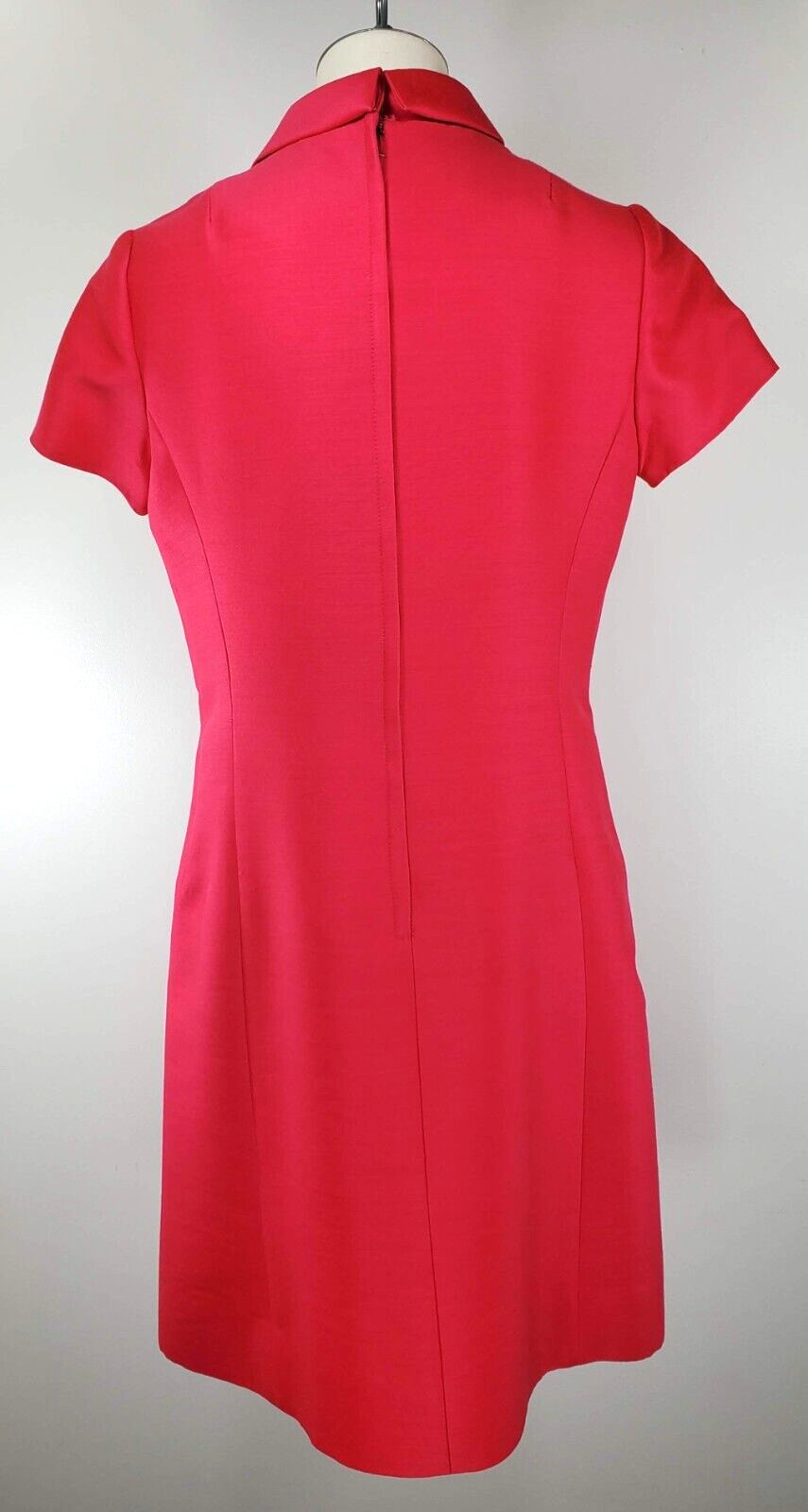 Vintage Rona A Fashion Investment Dress – Size 12 – Pink – Bow & Button Details