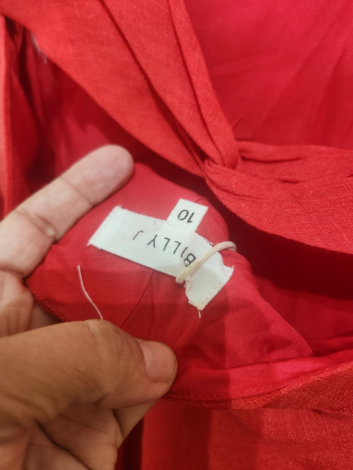 Billy J Red Spaghetti Strap Mini Party Dress Size 10
