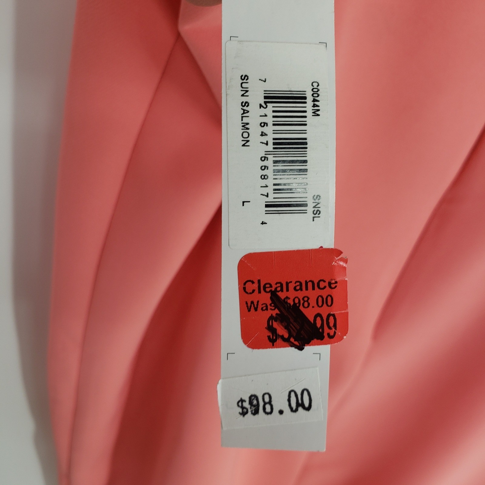 Clover and Sloane Halter Mini Dress Sz Large Coral Pink Open Back Tie Sleeveless