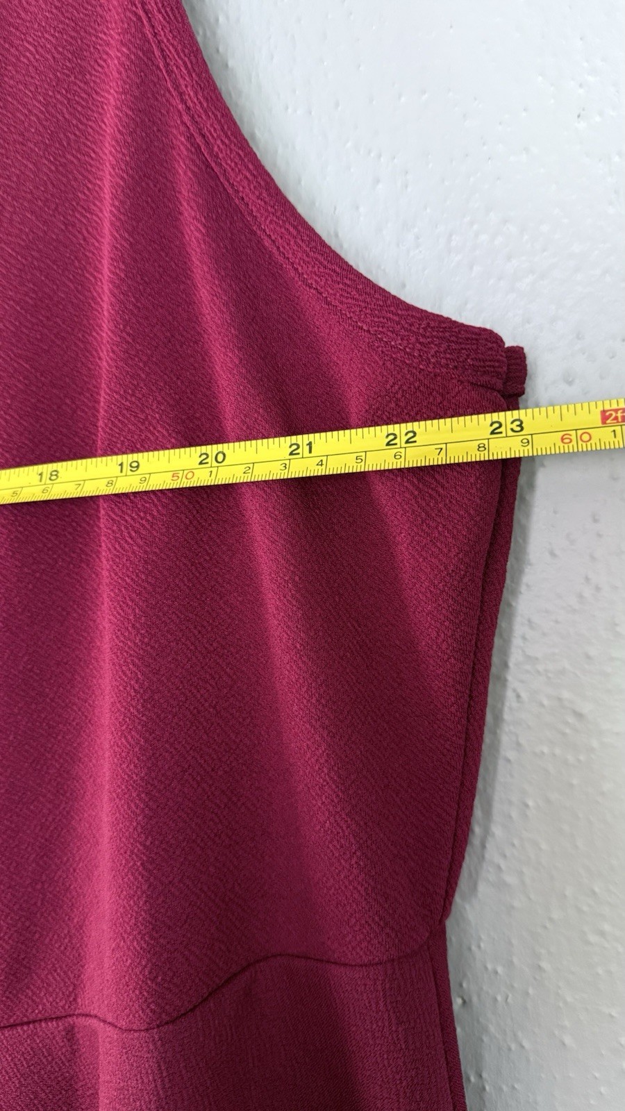French Atmosphere Dress Sleeveless Asymmetrical Burgundy Size 2X Flared Shirt