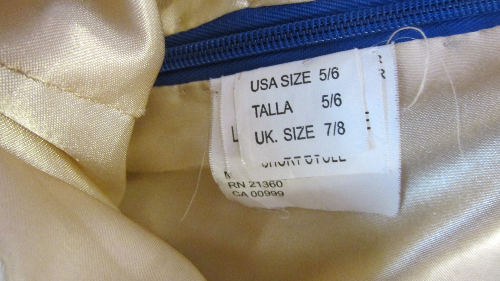 Mori Lee Strapless Blue Lace Gold Alloy Crystals & Lining Maxi Gown -Sequin- 5/6