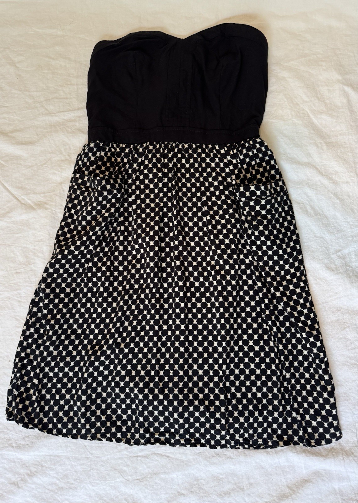 Xhilaration Dress Womens S Multicolor Strapless Mini Pockets Sweetheart Neckline