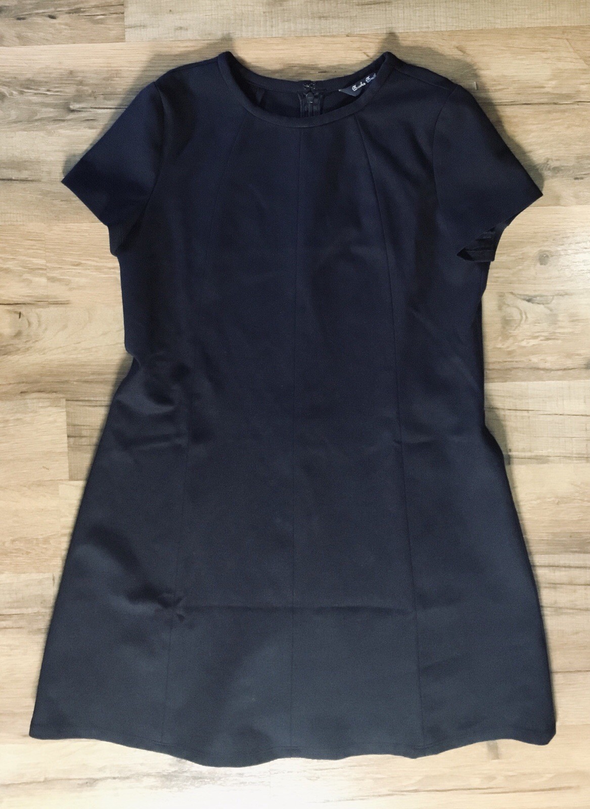 NWT💥Brooks Brothers Fleece Navy Blue Ponte Knit A-Line Dress Sz XL Stretch