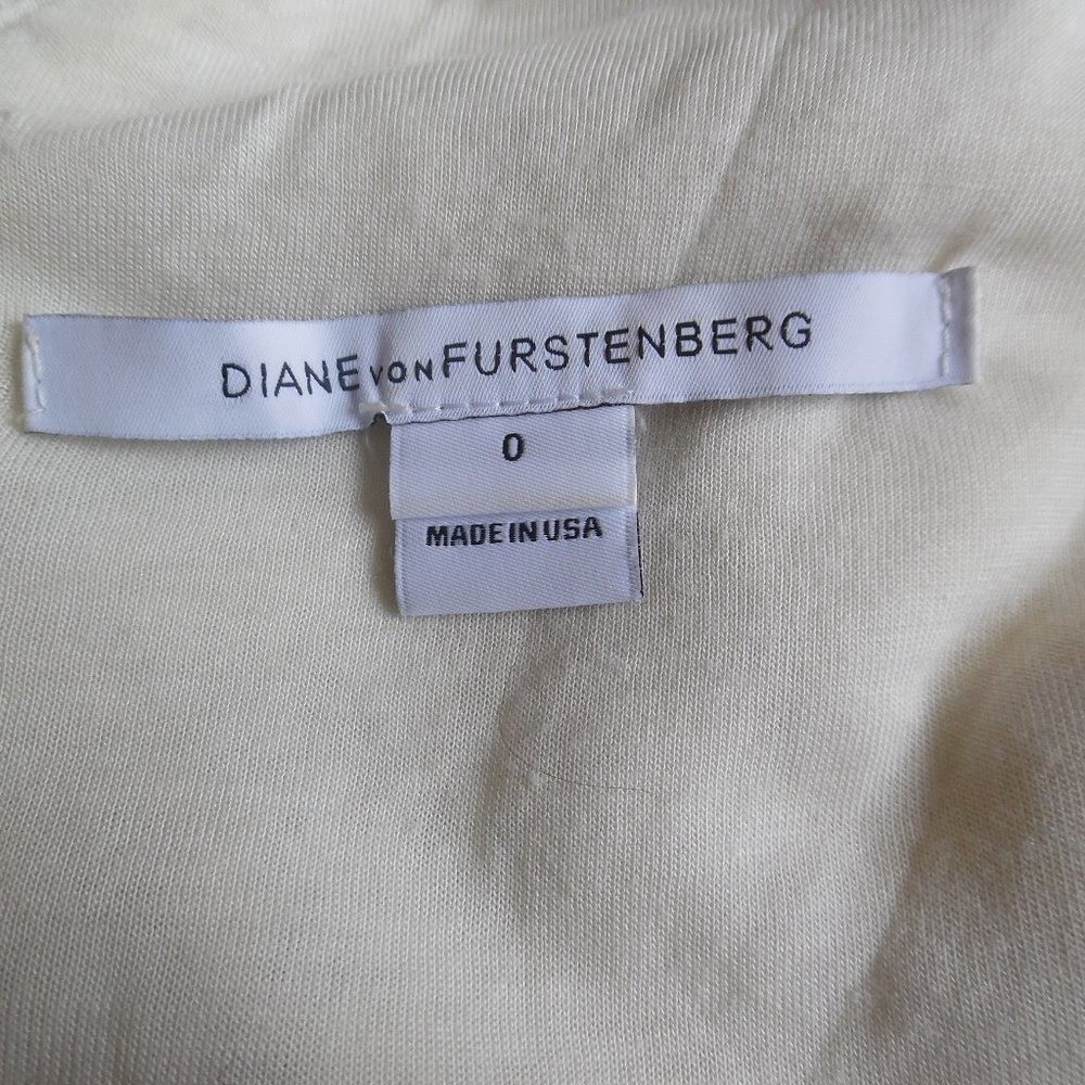 Diane Von Furstenberg Ivory Zarita Lace Mini Cocktail Shift Dress Size 0