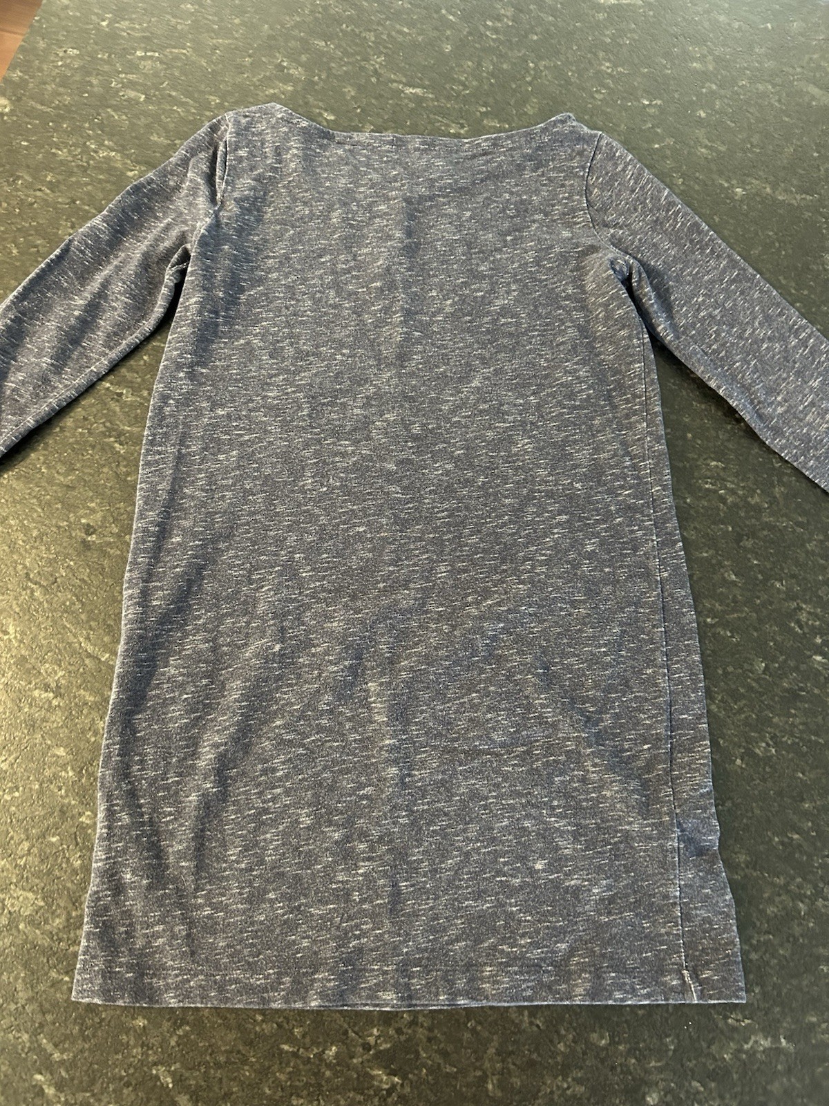 Gap Size 6 Petite Boatneck Straight Dress Spacedye Navy Blue
