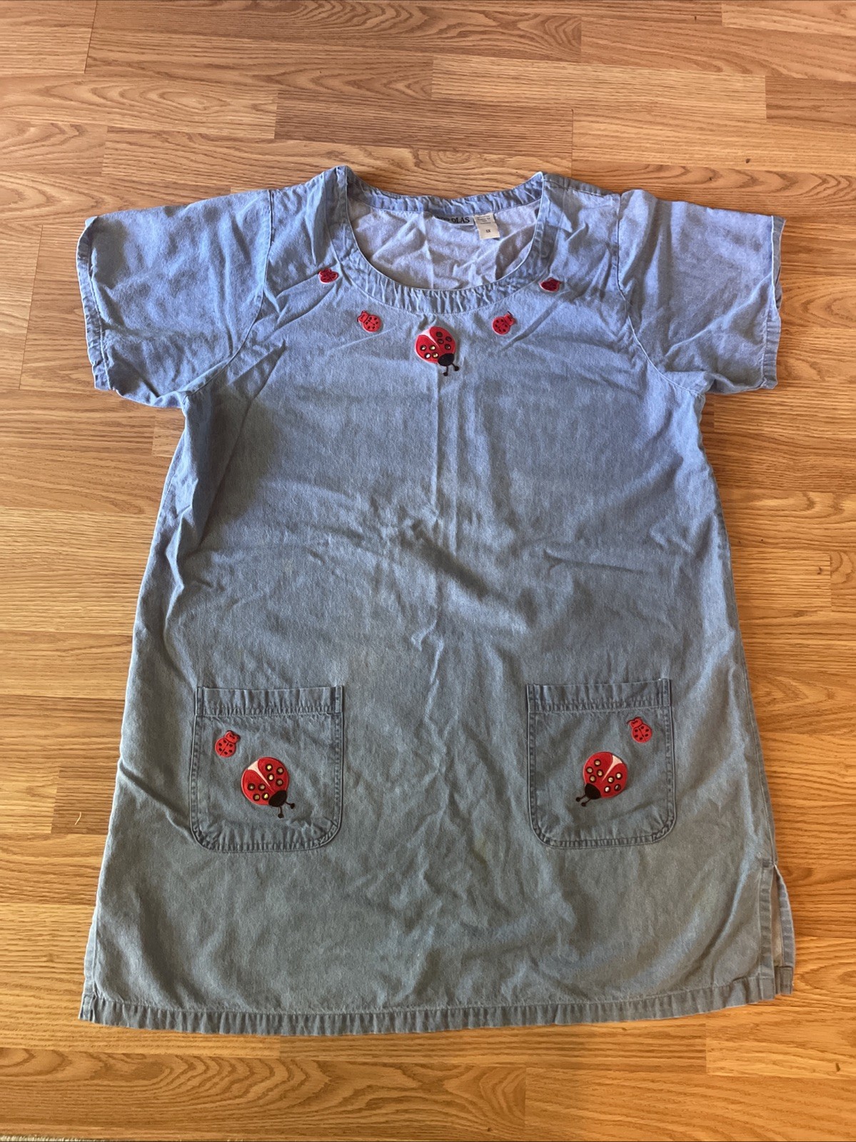 Las Olas Lady Bug Dress. Pull Over. Size 1X. Length 36 Inches.