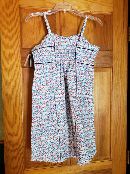 Juniors Levi’s Sienna Woven Dress Blue & Red Floral Large 100% Cotton