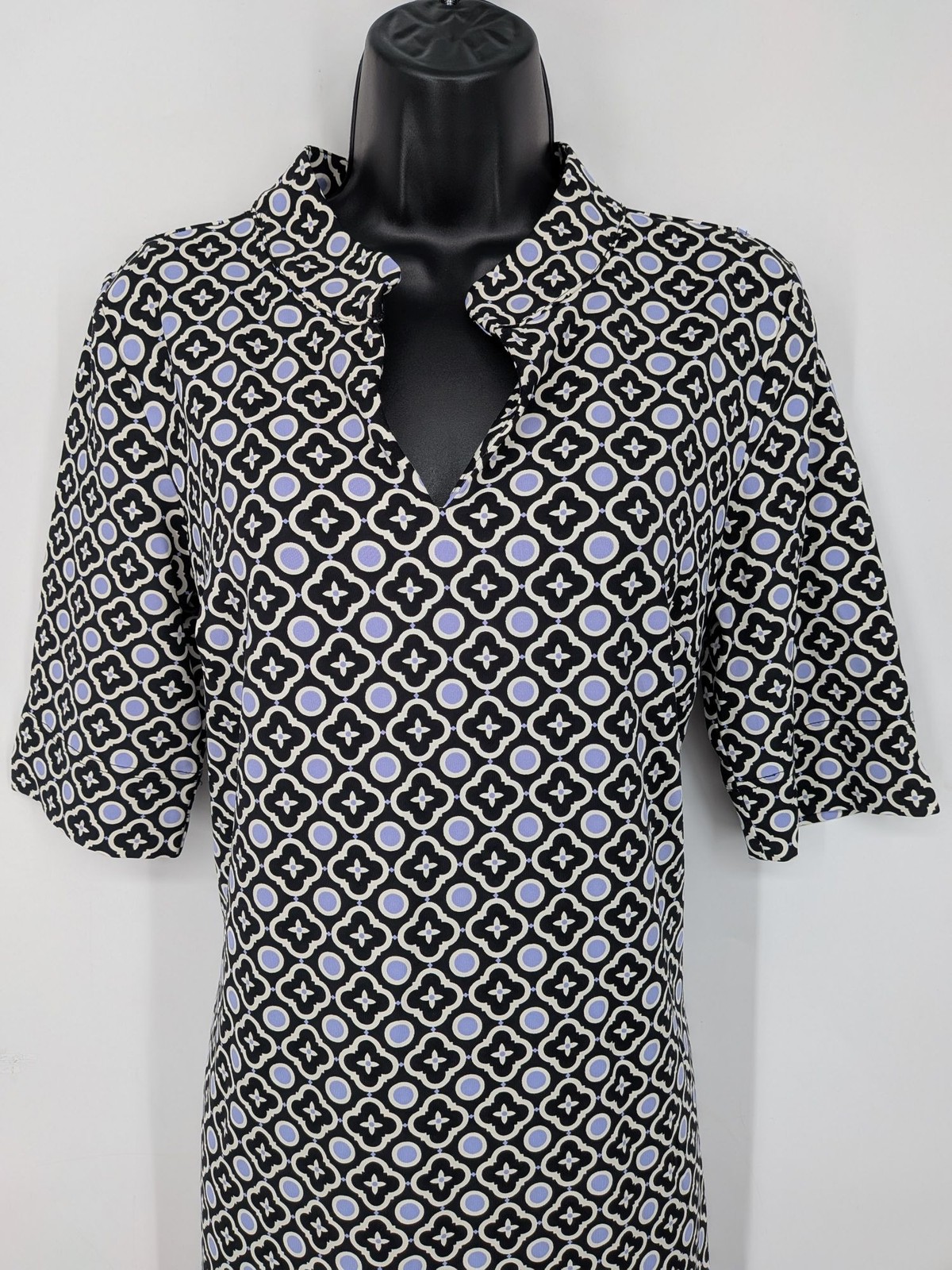 Talbots Geometric Stretch Sheath Dress Office Professional Career Preppy Medium