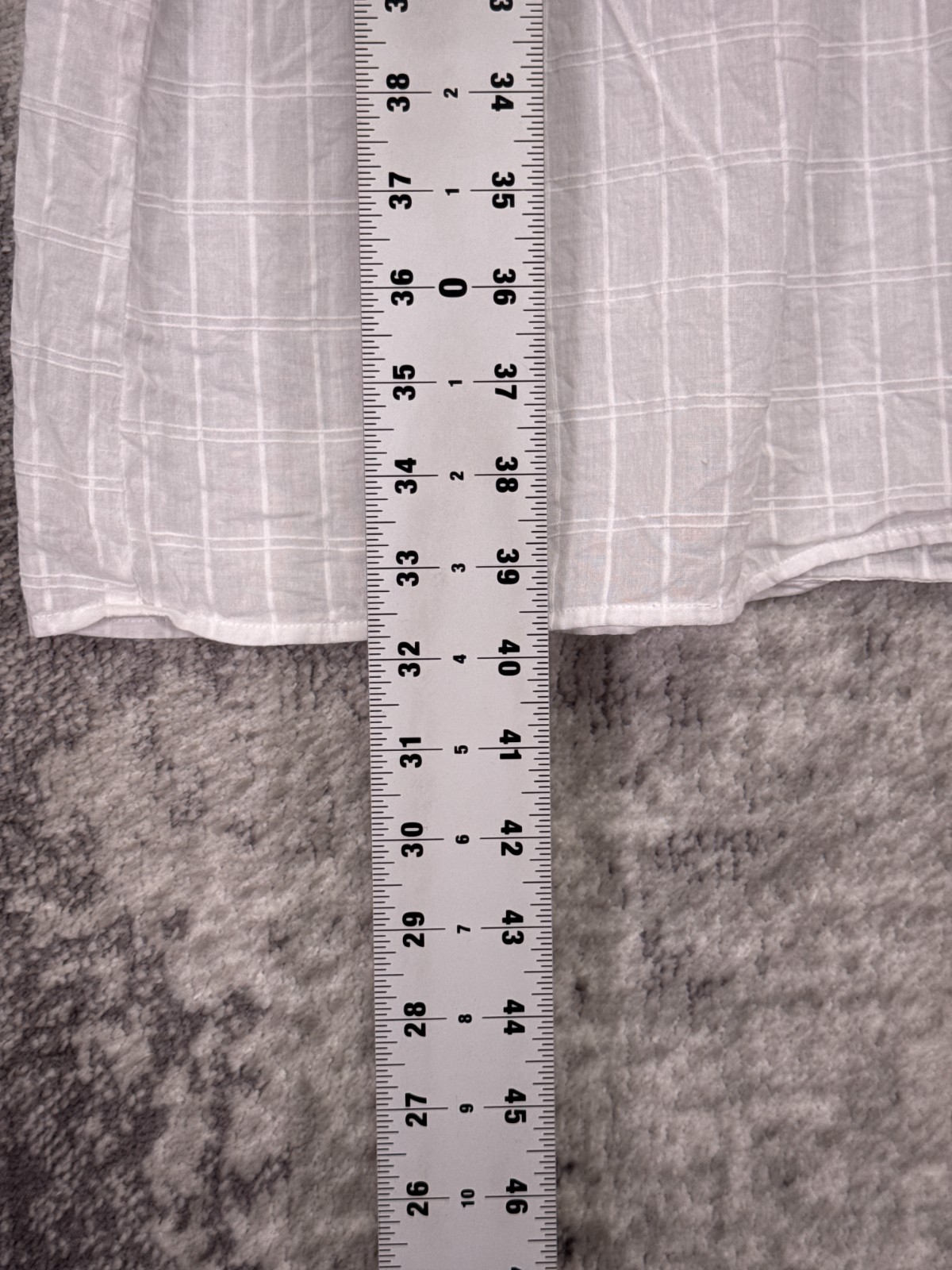 Christy Dawn Dress Small Womens White Windowpane Collar Lightweight Cotton Woven