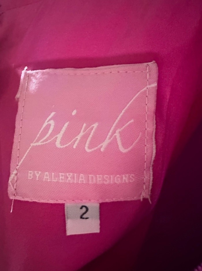 Pink by Alexia Designs Hot Pink Spaghetti Strap Ball Gown