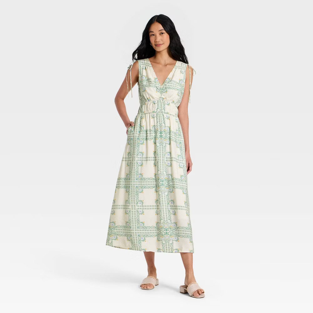 Women Side-Tie Midi Dress – A New Day Cream S
