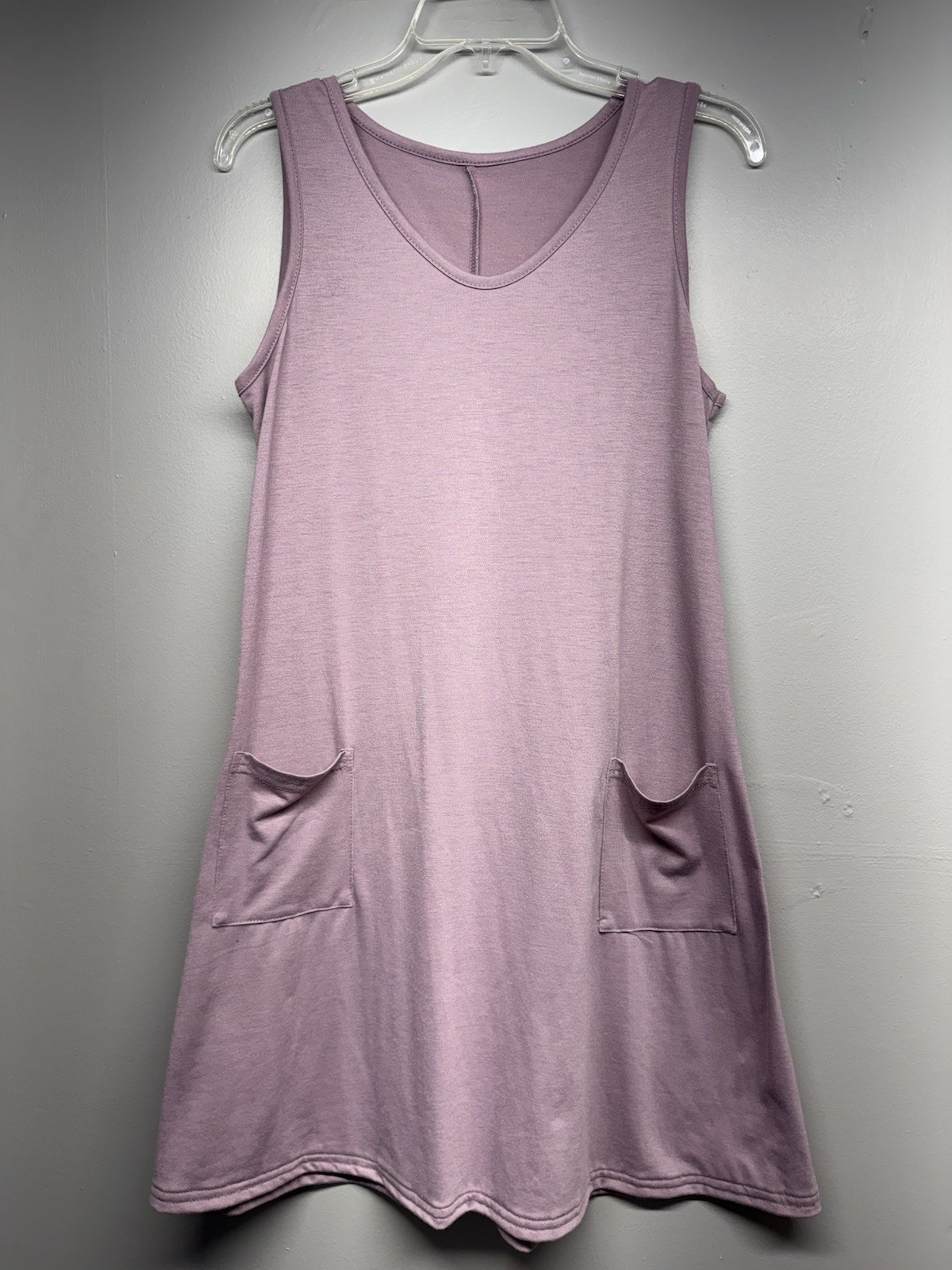 Women’s Casual Sleeveless Mini Tank Dress, Purple, Medium
