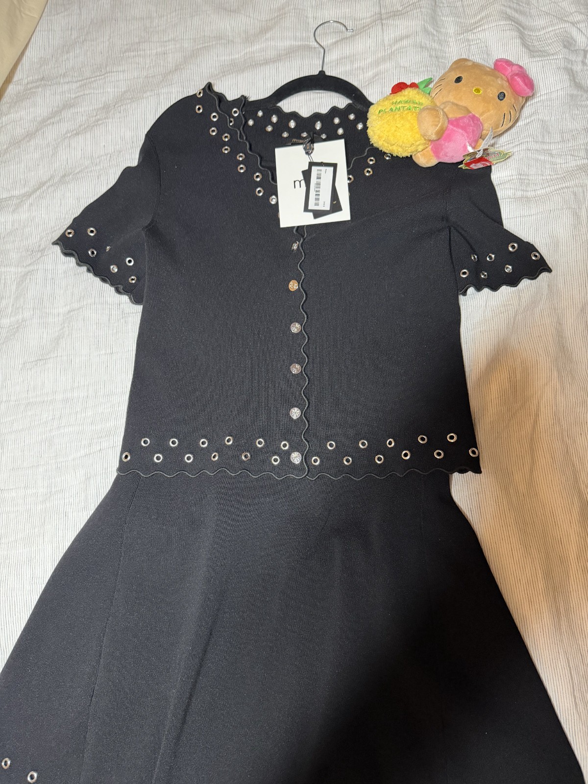 Maje New with tags Cropped Cardigan and dress sets with eyelets US S FR36