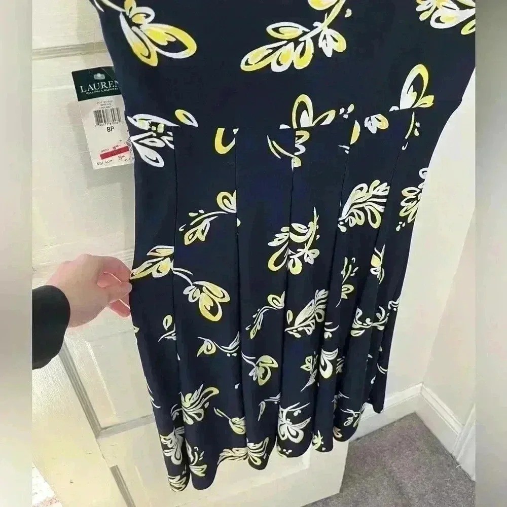 NWT ralph lauren polo spring floral cap sleeve dress