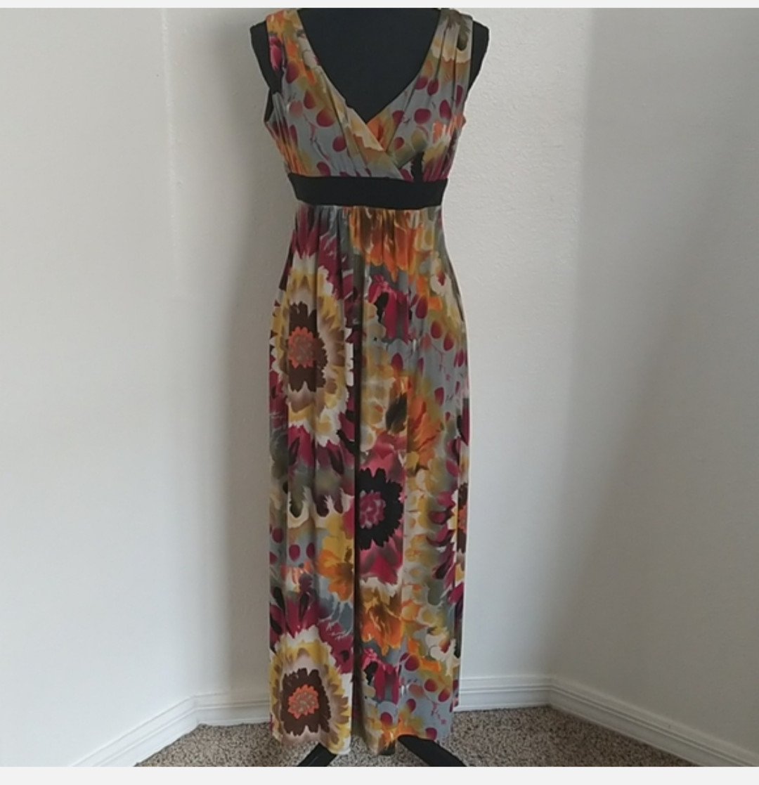 Dress barn maxi dress for women size 4 boho