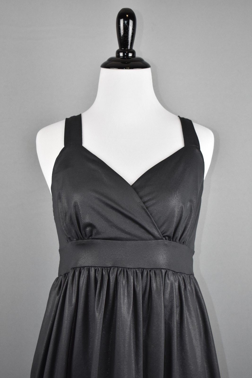 INC. International Concepts Black Sheen Sleeveless Bubble Dress Small NEW $119