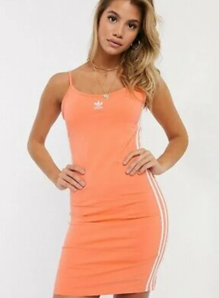 NEW ADIDAS ORIGINALS WOMEN’S TREFOIL MINI DRESS ~ SIZE MEDIUM #JD4973