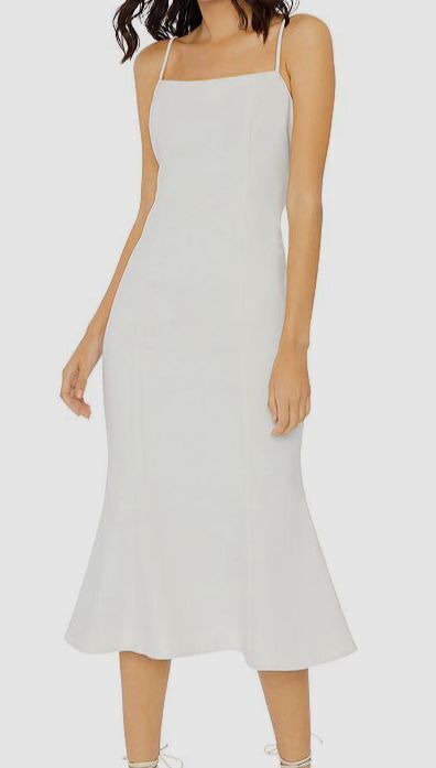 $229 Likely Women’s White Sleeveless Carter Midi Sheath Dress Size US 2