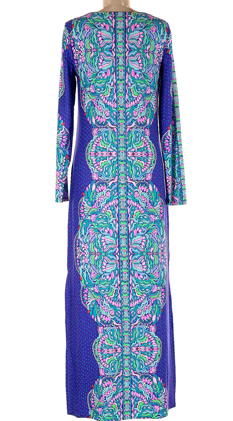 NWT LILLY PULITZER SIZE MEDIUM EMMARIE MAXI DRESS *BONITA BABE* CABOCHAN PURPLE
