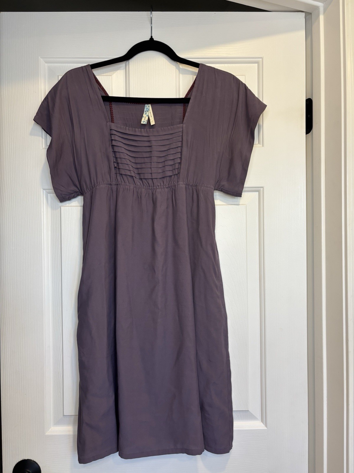 Anthropologie Women’s Purple Mini Dress With Pockets Size Small