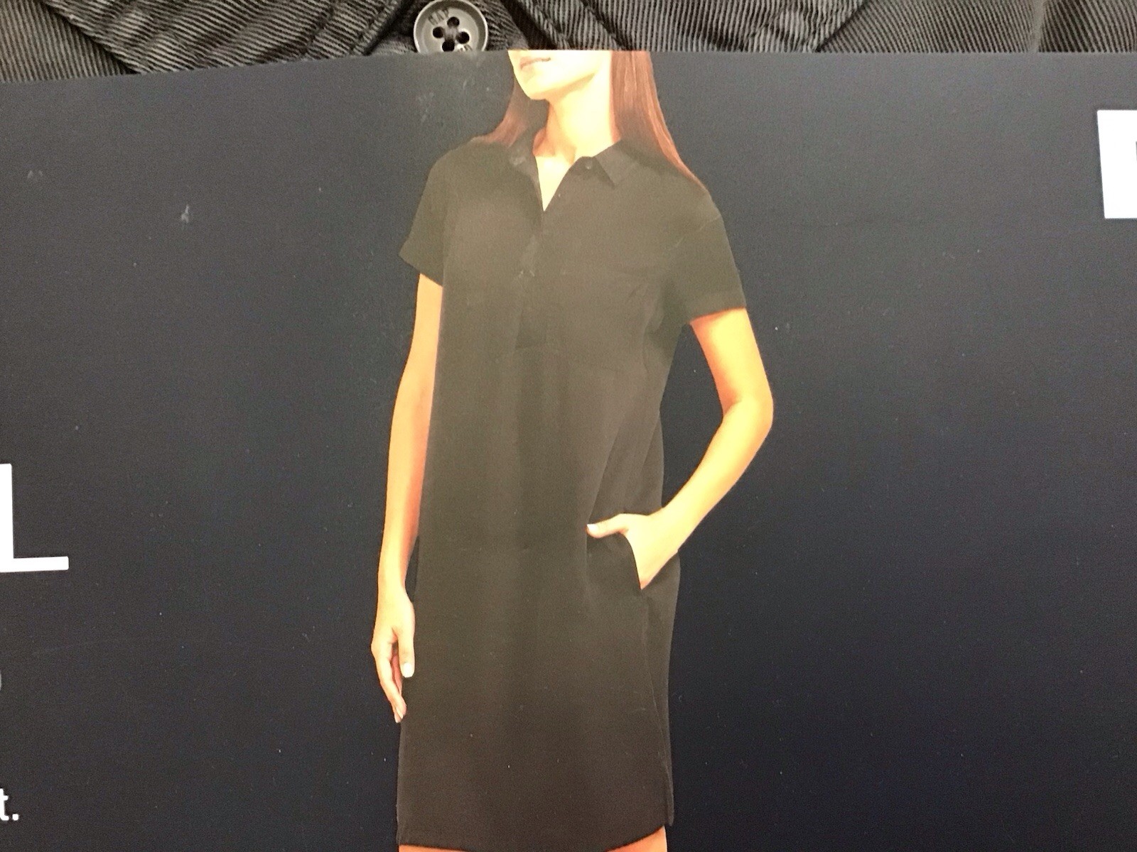 New GAP Large Womens Lightweight Relaxed Fit Pocketed Tencel Dress gray (D12)