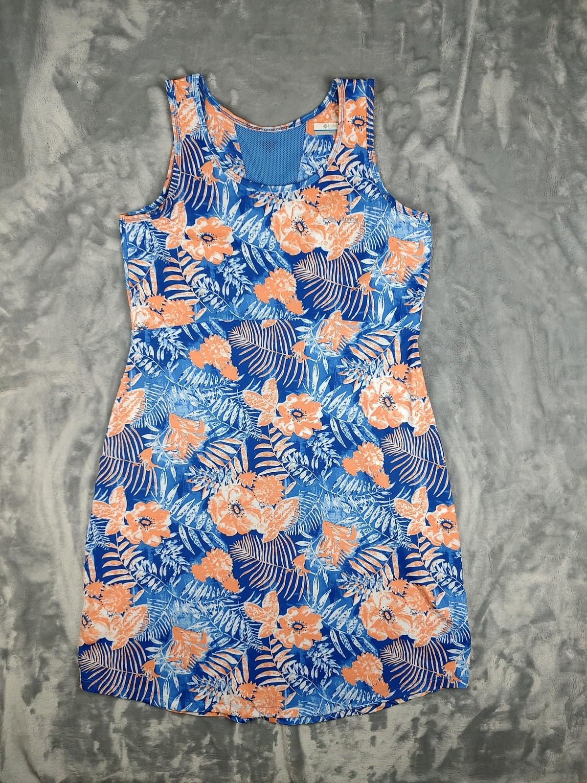 Columbia Dress Womens Large Blue Floral PFG Tank Sleeveless Sundress Summer