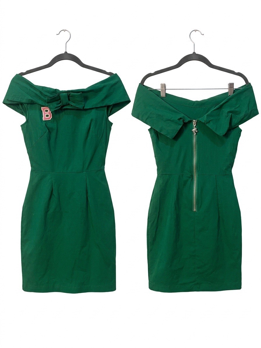 Unique Vintage Barbie Dress XS Green 60’s Sheath Style ALTERED