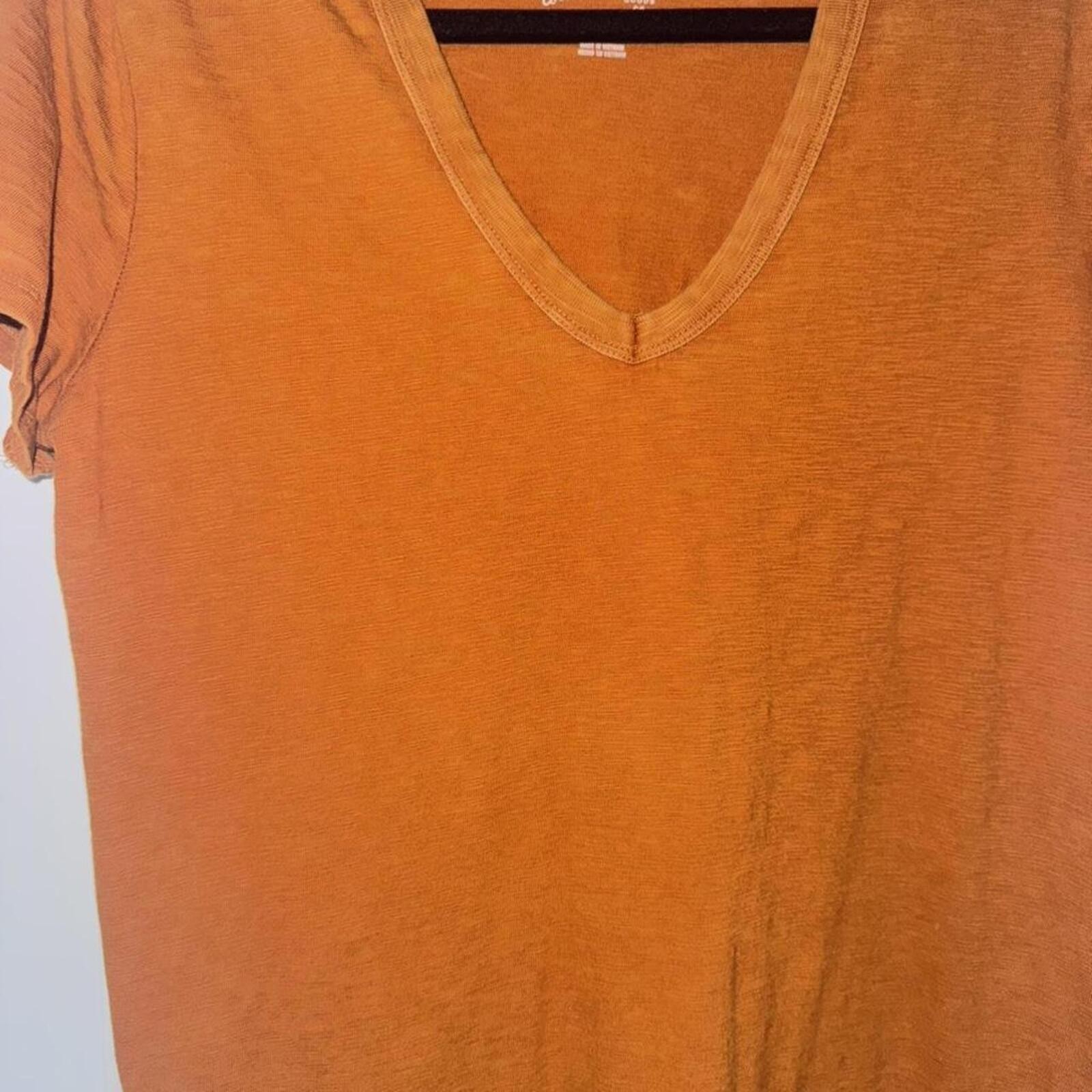 Universal Thread Orange V-Neck T-Shirt Dress Size M