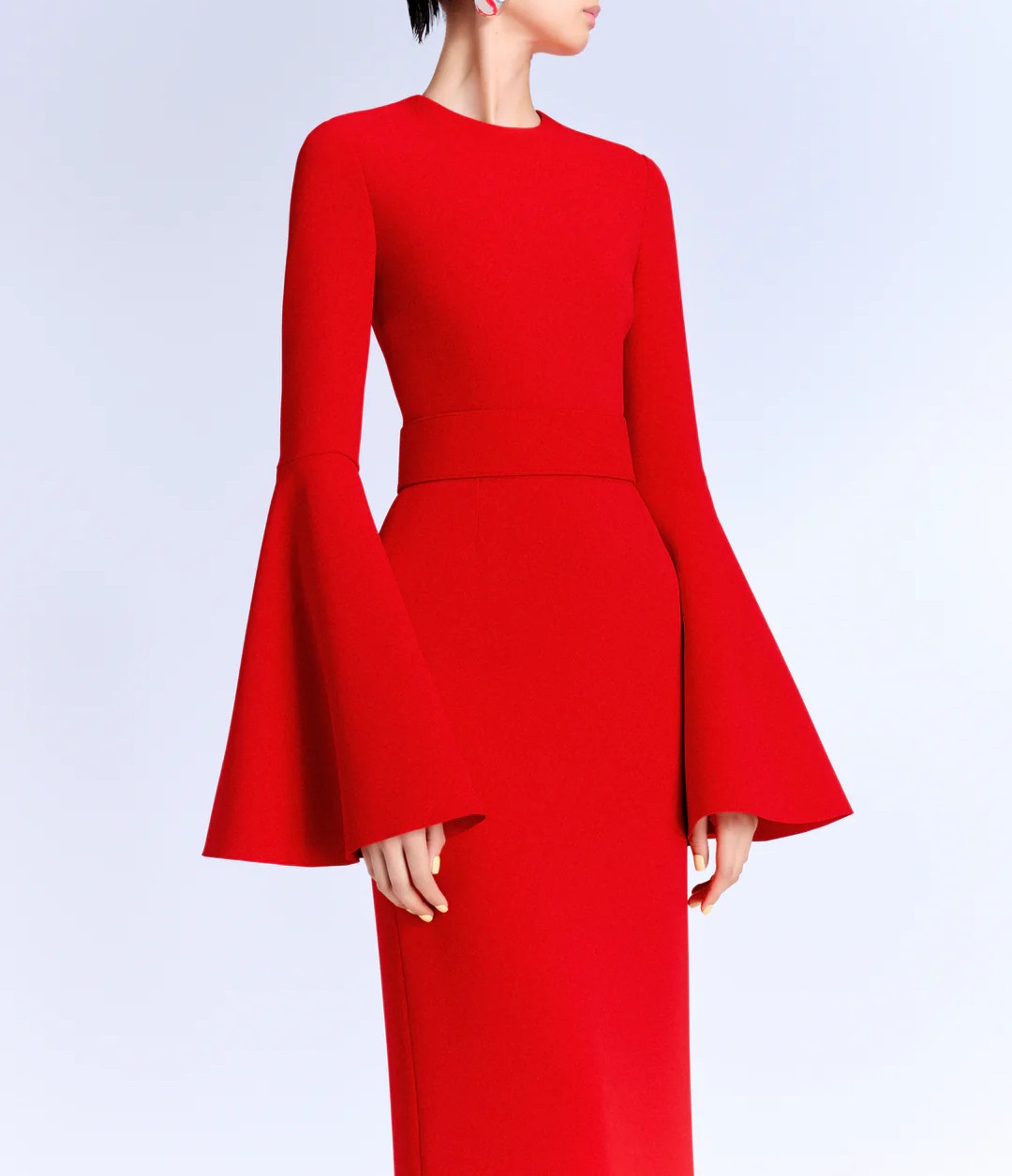 Women Solace London Round Neck Long Sleeve Slim Maxi Dress