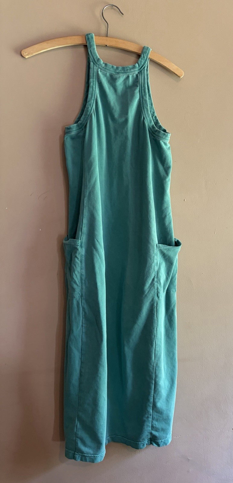 BP 96 Cotton/4 Spandex Green Athletic Dress with Pockets Size Small Summer Beach