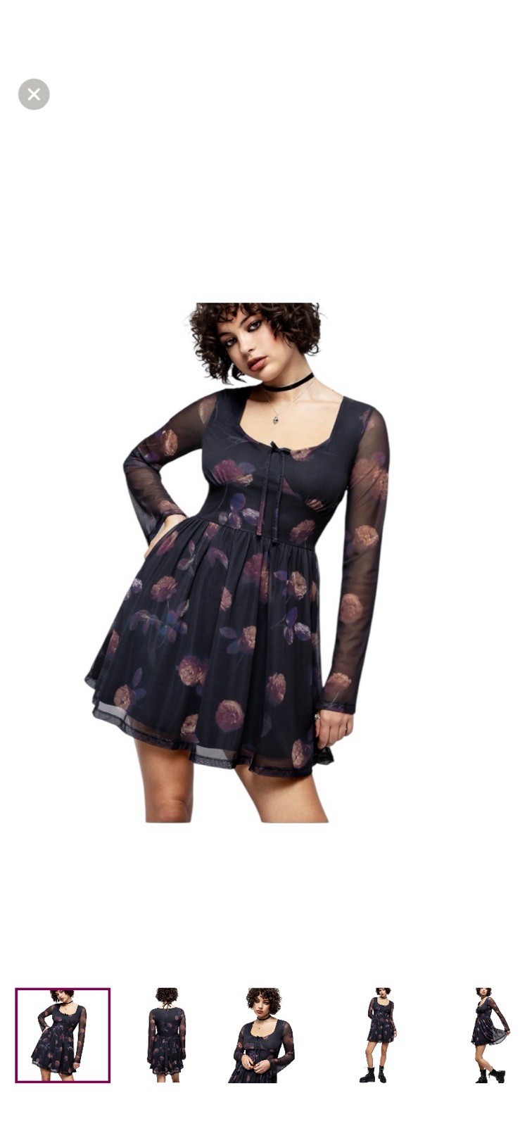 Disturbia Mesh Skater Dress