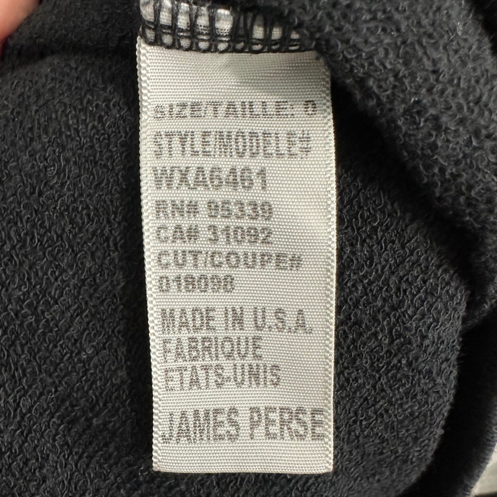 James Perse Raglan Sleeve French Terry Sweatshirt Dress Mini Black 0 Extra Small