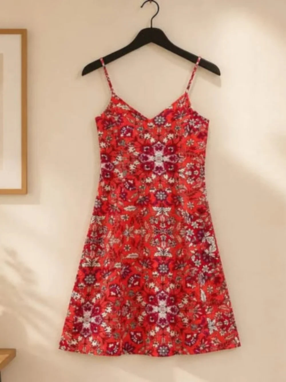 Old Navy Women’s Floral Sundress Size Small Red Sleeveless Midi Dress