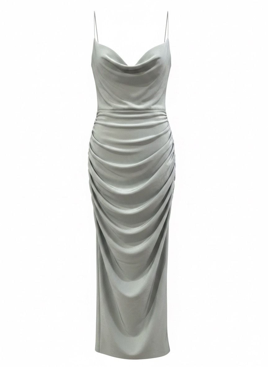 A56Windsor Cowl Neck Ruched Maxi Dress Size XL