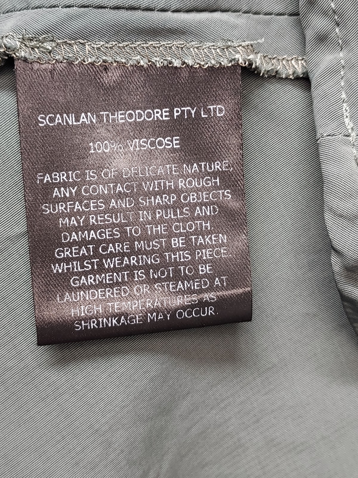 Scanlan Theodore Women Maxi Dress 6 Green Straps V Neck 100% Viscose Cocktail