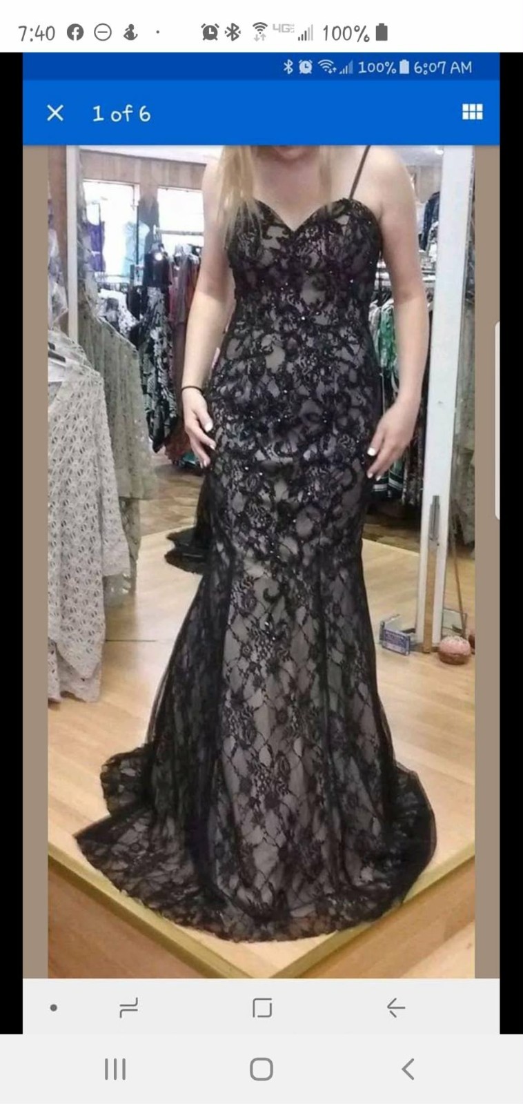 Formal Prom Dress Size 8 Beaded Lace New with tags