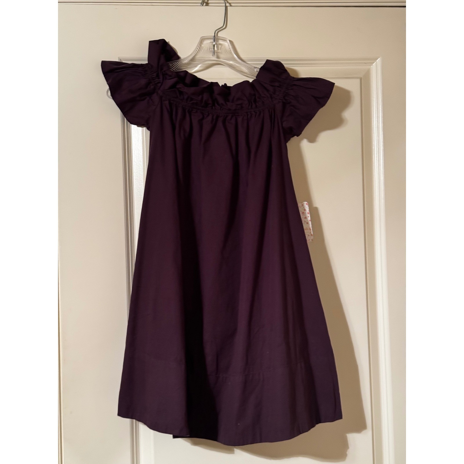 NWT Free People Plum Off Shoulder Ruffle Mini Dress XS Boho Romantic