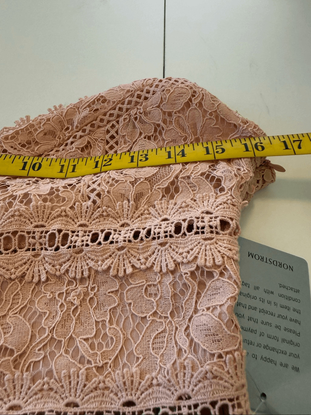 NEW NSR Dress Blush Pink Crochet Lace Spaghetti Strap Midi Size M NWT Romantic
