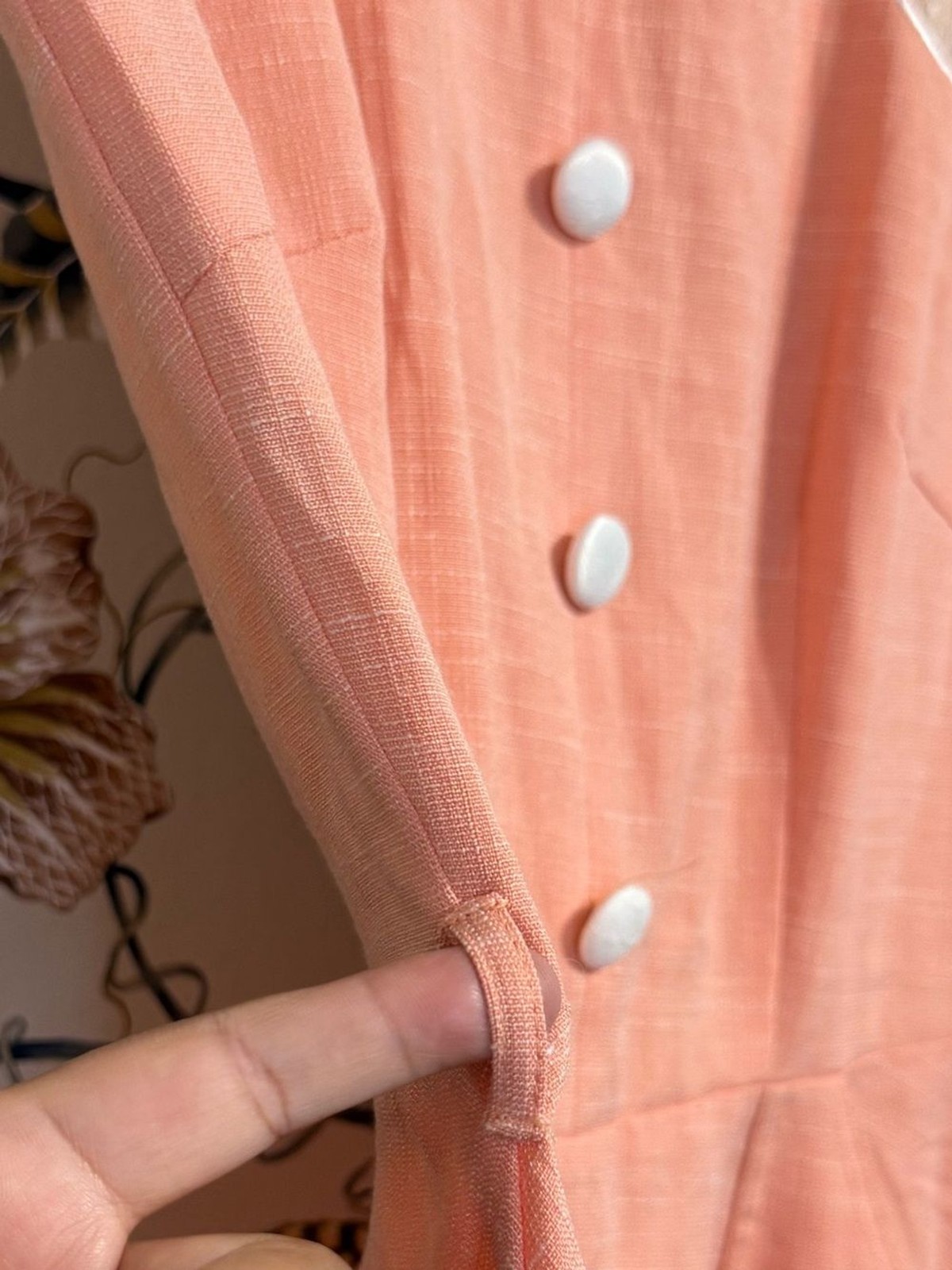 Voodoo Vixen Retro light Coral Pink Swing Dress Pockets Size M