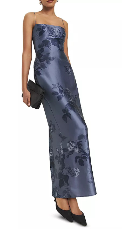 Reformation Frankie Trieste Border Silk Slip Dress – size 4 – retail $298
