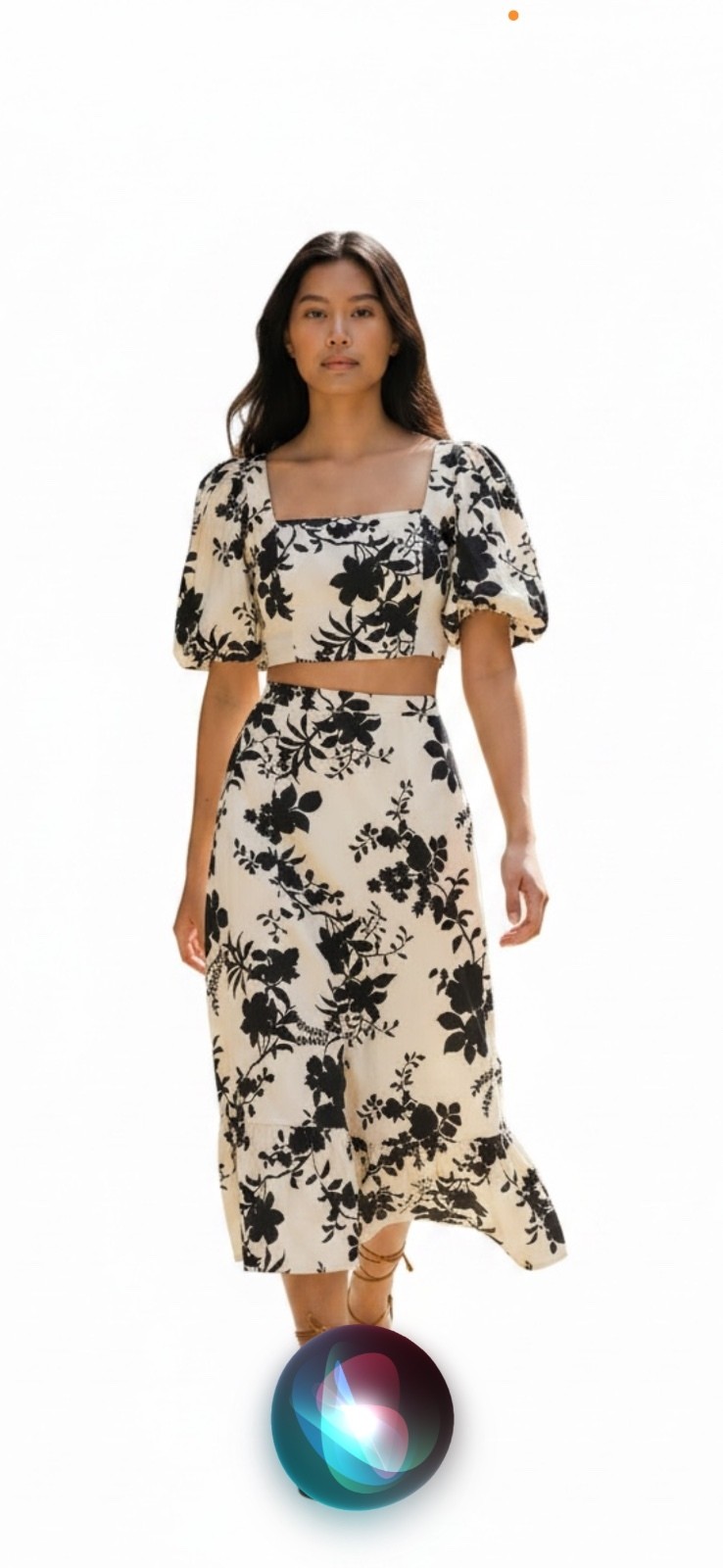 Reset By Jane-Baily Bubble Sleeve Midi Skirt Set-Small