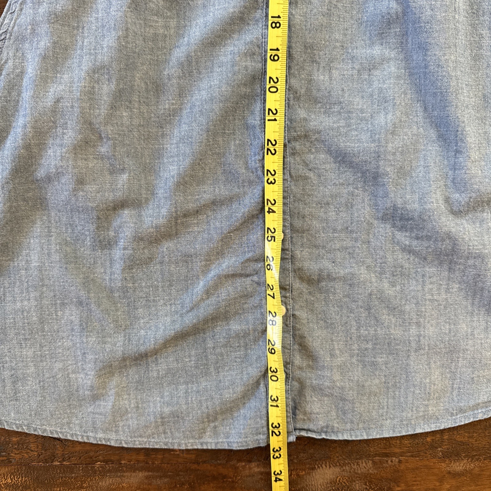 Levi’s Womens Chambray Shirt Dress Blue Button Front Cottagecore Western XS
