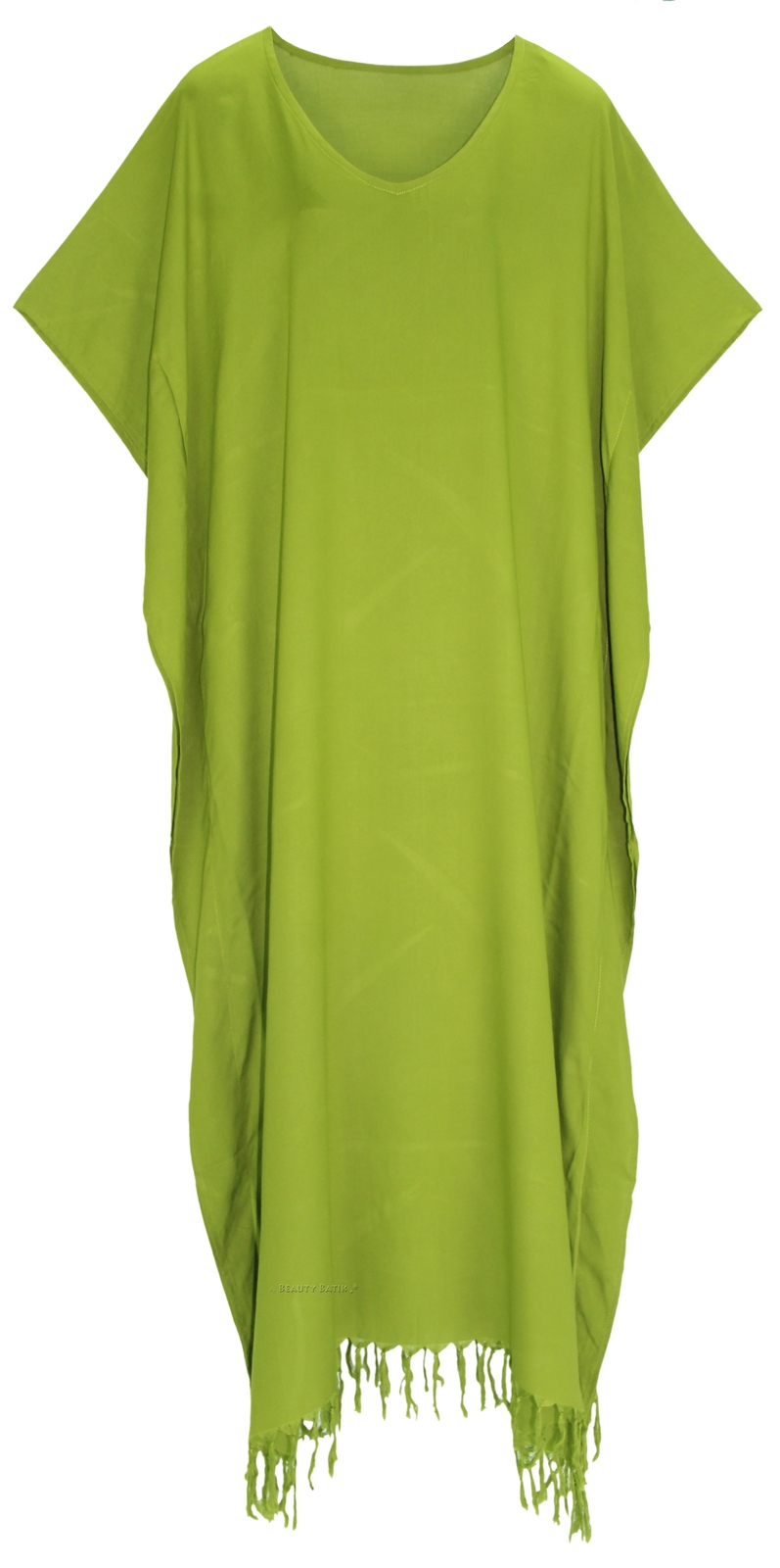 BeautyBatik Avocado green Women Caftan Kaftan Loungewear Maxi Plus Size Long