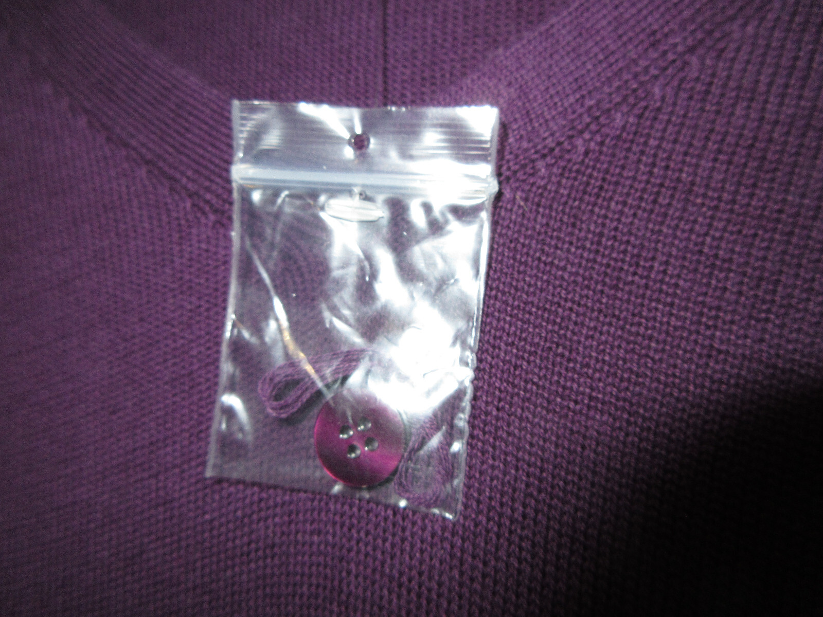 D&Co 2X Sweater Dress or Long Tunic Top Darker Purple 3/4 Slv Pockets Grannycore